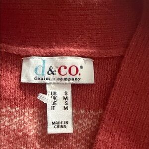 Elegant Red Open-Front Cardigan